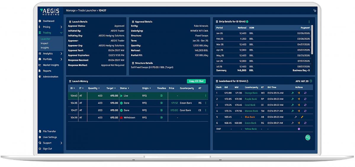 Trade Launcher Dashboard