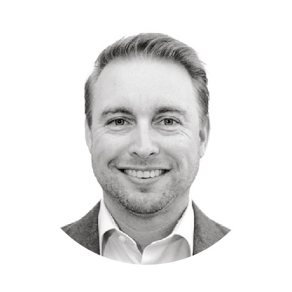 Jay Stevens Director of Market Analytics black and white image